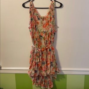 Flowered flowy summer dress, size medium